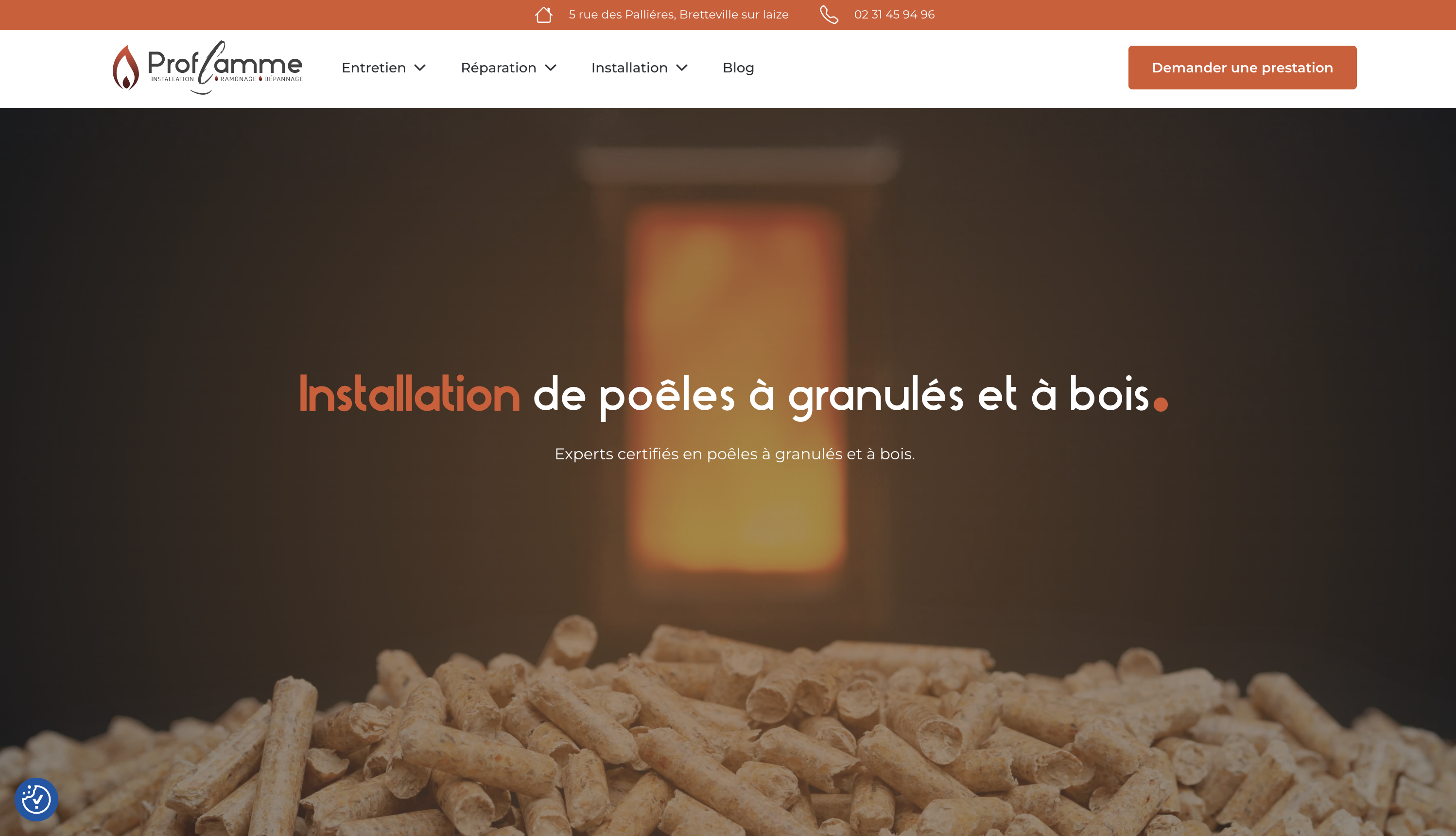 Création du site vitrine de Proflamme
