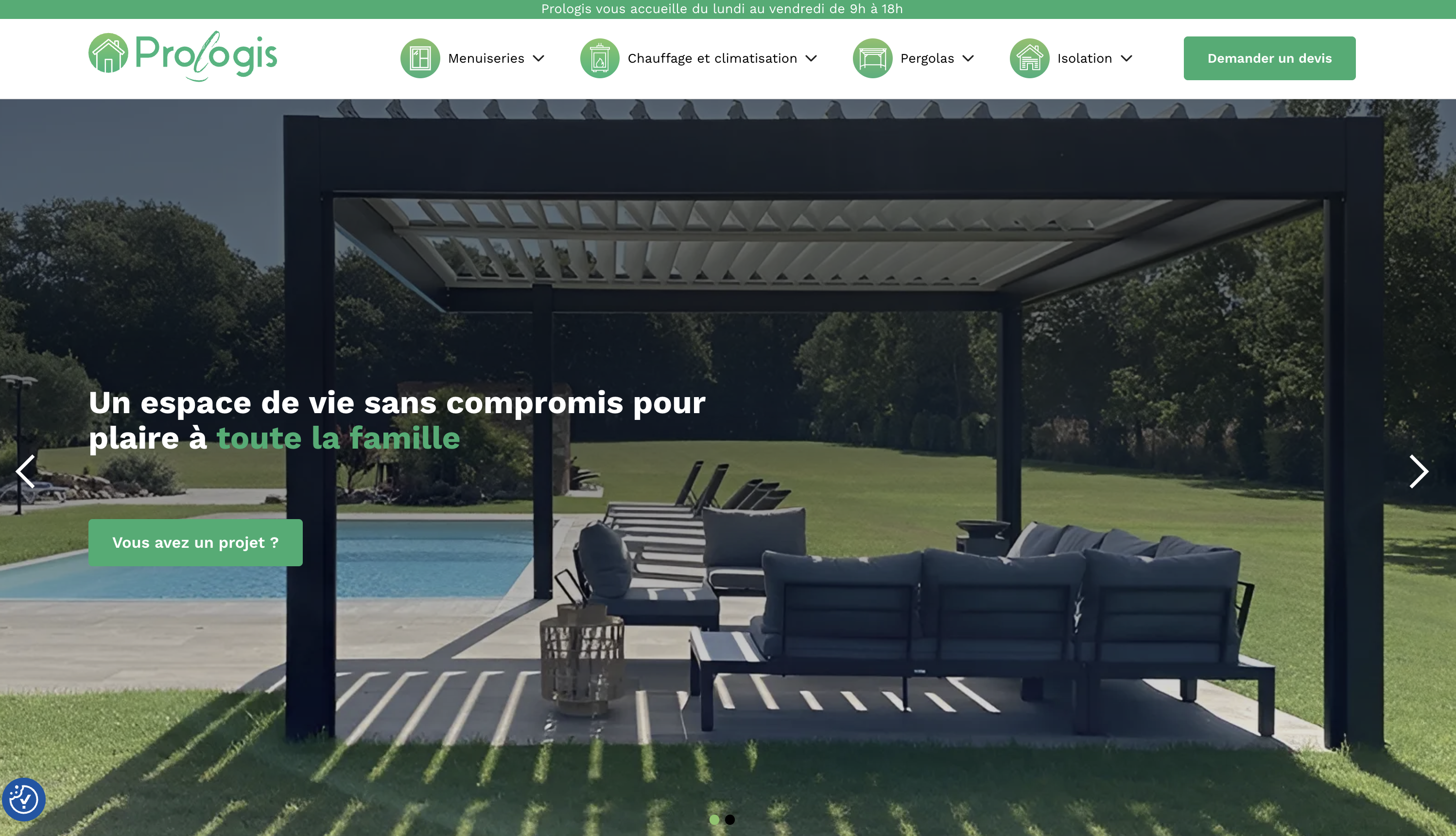 Création du site vitrine de Prologis